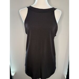 Gap Tank Top Women Medium Black Strappy Crossover Back High Neck 388298-00-1